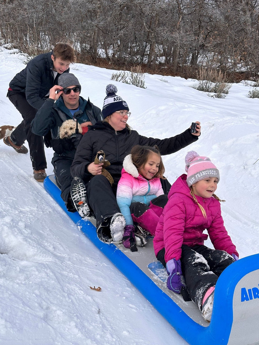 Airboggan Inflatable Toboggan - Summer Towable and Winter Sled - Lakesurf