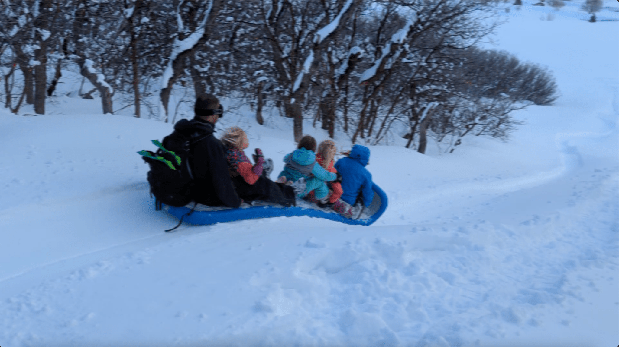 Airboggan Inflatable Toboggan - Summer Towable and Winter Sled - Lakesurf